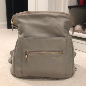 Fawn leather backpack diaper bag